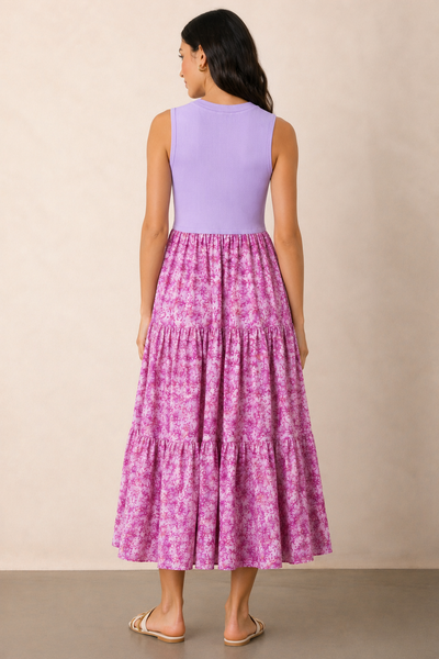 Lavender Bloom Harmony Maxi Dress