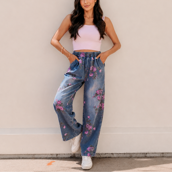 Blushing Garden Wide Leg Pants