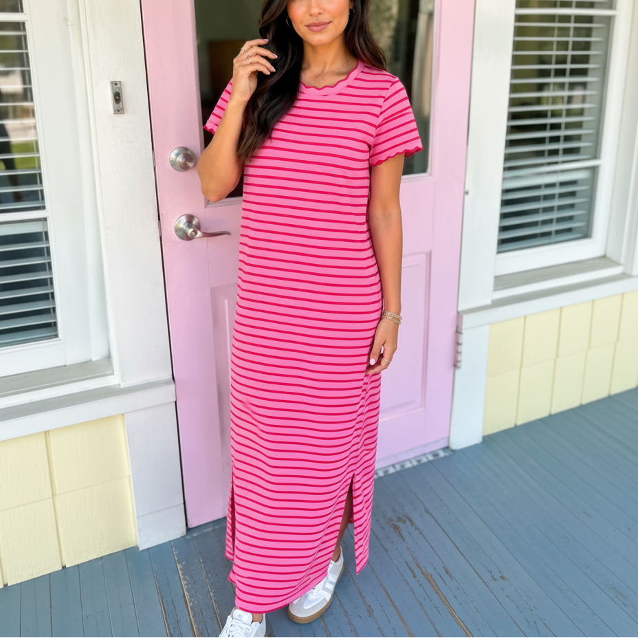 love kuza maxi dress casual wrap maxi dress Love Kuza Pink Venechia Maxi Wrap Dress Pink / Large (10-12)