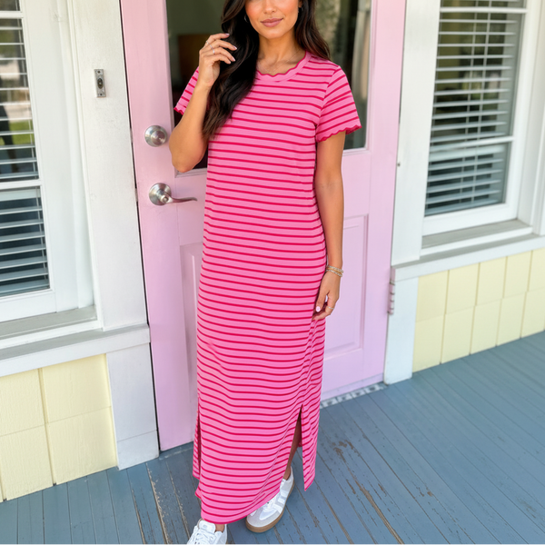 Sweet Stripe Stroll Maxi Dress
