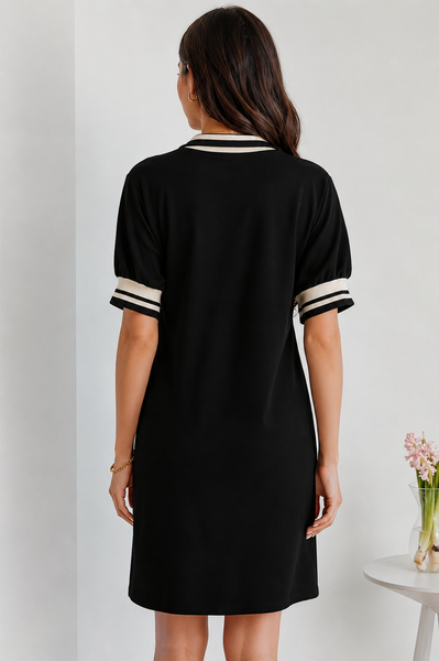 Midnight Match Point Zip Dress