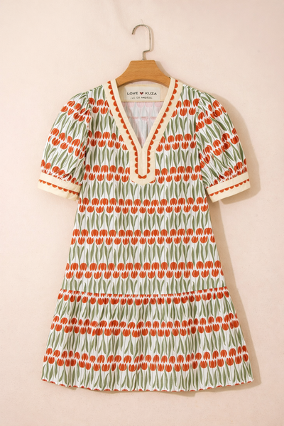 Tulip Grove Scallop Mini Dress