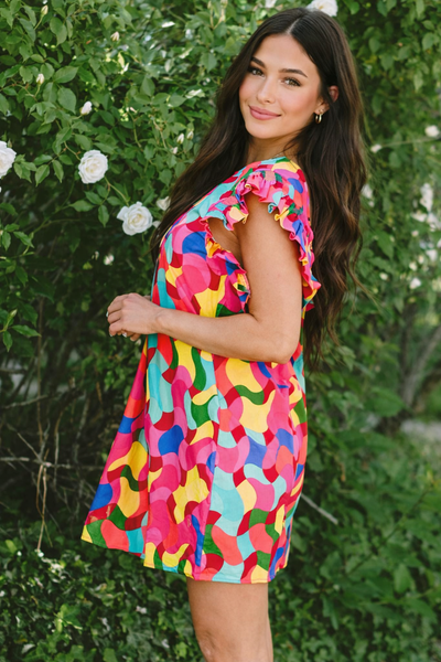 Rainbow Ripple Ruffle Mini