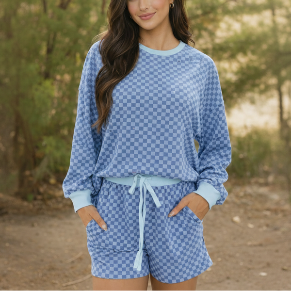 Sky Check Cozy Lounge Set
