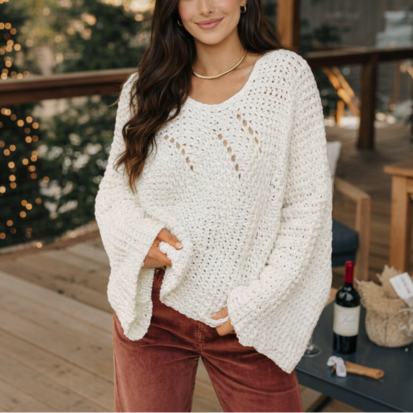 Lunar Lace Crop Sweater