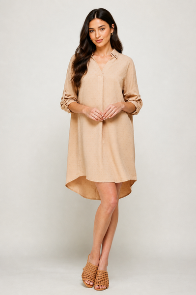 Everyday Breeze Swiss Dot Shirt Dress
