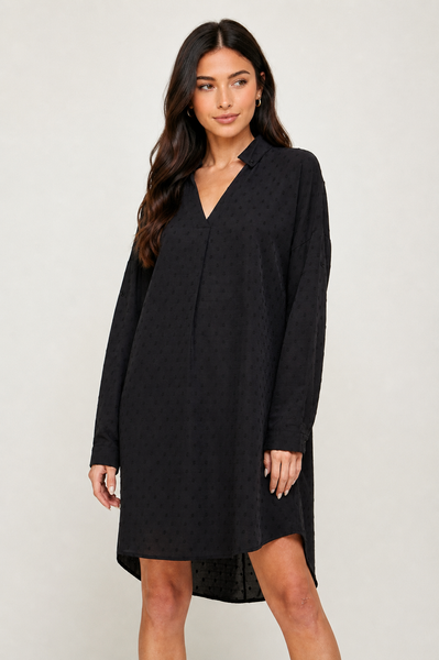Everyday Breeze Swiss Dot Shirt Dress