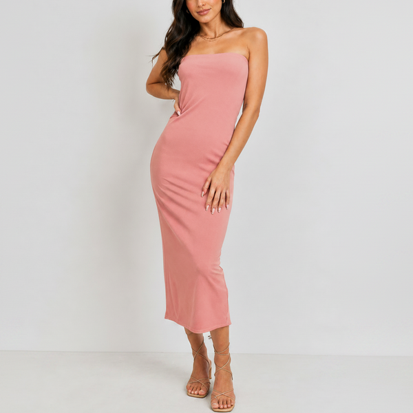 Sienna Sunset Strapless Midi Dress