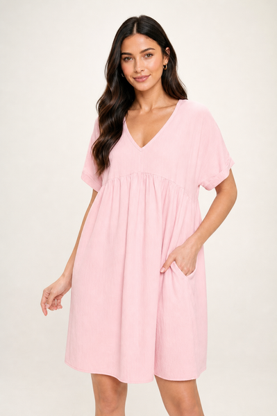 Breezy Haven Pocket Babydoll Dress