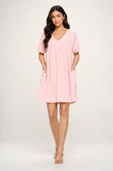 Breezy Haven Pocket Babydoll Dress
