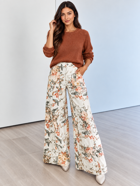 Vintage Bloom Wide Leg Jeans