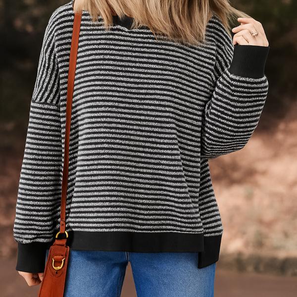 Striped Ease Knit Pullover