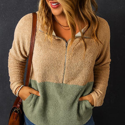 Meadowwood Colorblock Sherpa Half-Zip