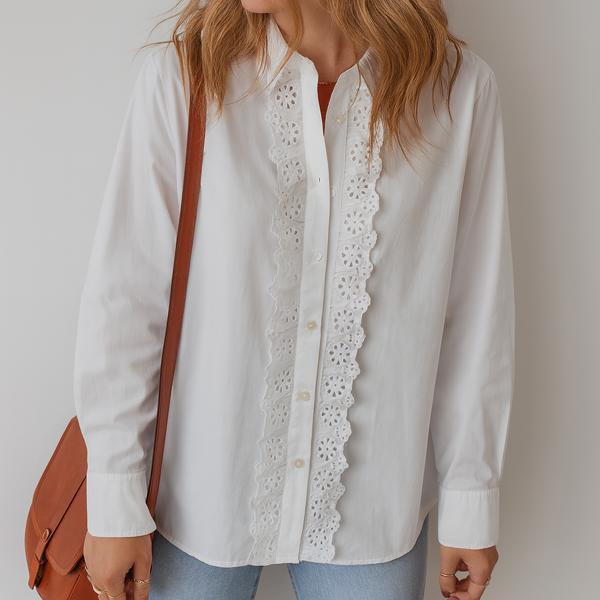 Garden Lace Ruffle Blouse