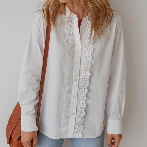 Garden Lace Ruffle Blouse