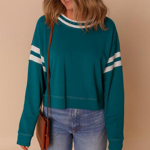 Evergreen Varsity Stripe Sweatshirt