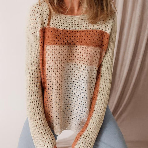 Sunset Glow Crochet Pullover