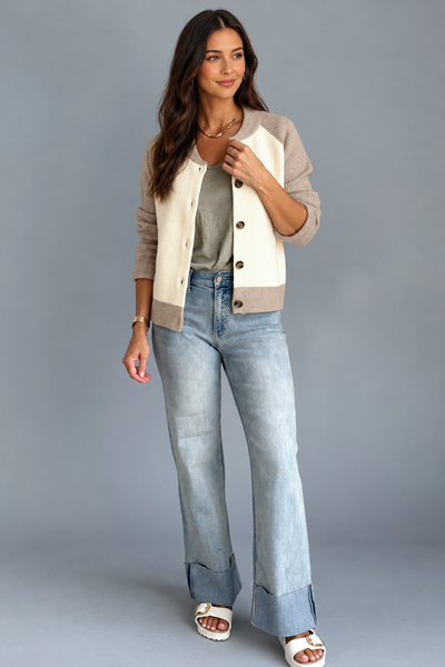 Cozy Harmony Colorblock Cardigan