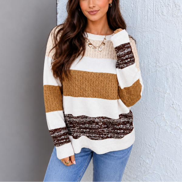 Golden Trail Cozy Stripe Sweater