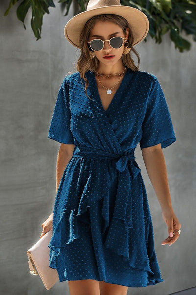 Ruffle Romance Wrap Dress