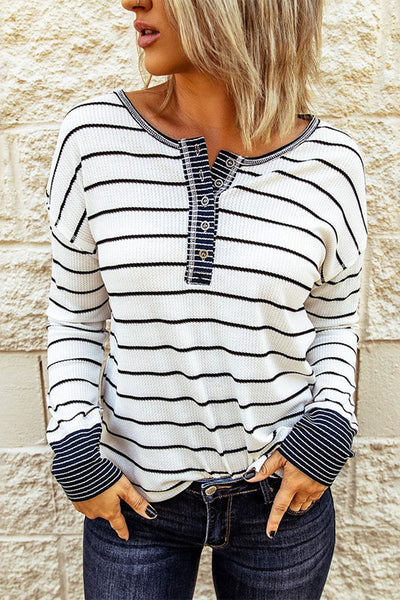 Weekend Stripe Henley Top