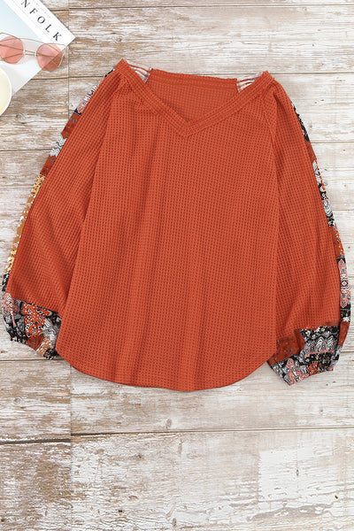 Autumn Bloom Waffle Top