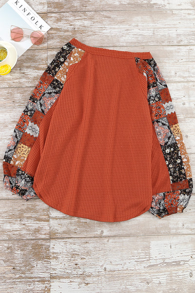 Autumn Bloom Waffle Top
