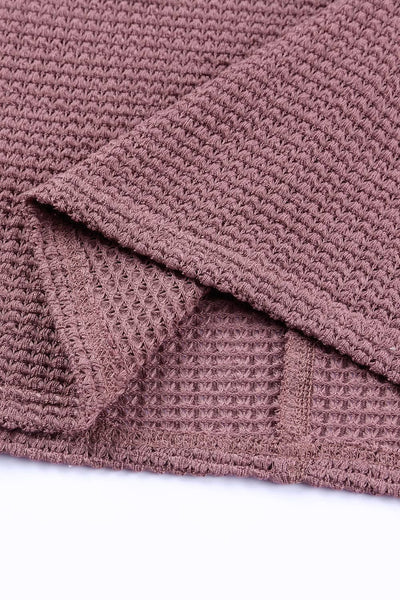 Mauve Bliss Waffle Knit Top
