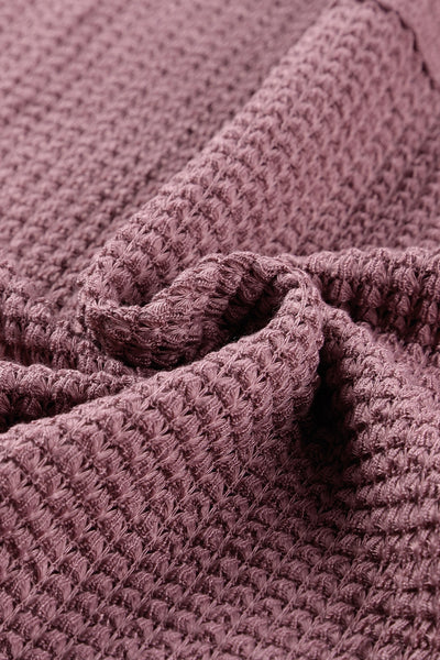 Mauve Bliss Waffle Knit Top