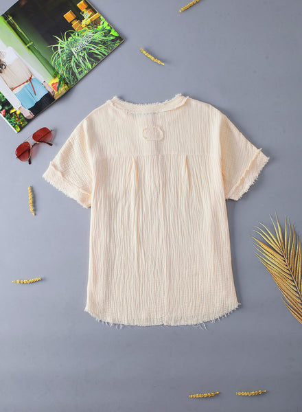 Sun-Kissed Gauze Pocket Top