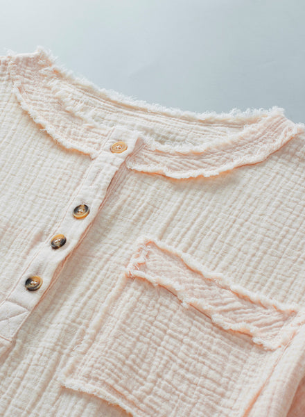 Sun-Kissed Gauze Pocket Top