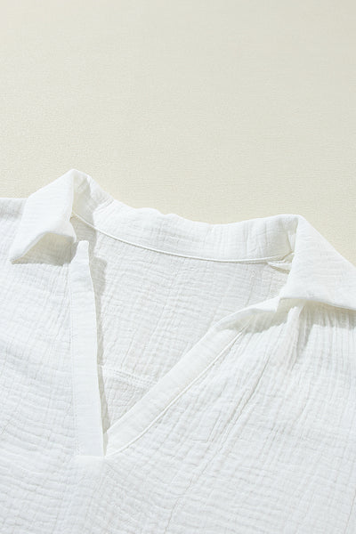 Lace Whisper Crinkle Blouse