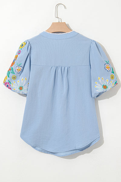 Daisy Meadow Embroidered Top