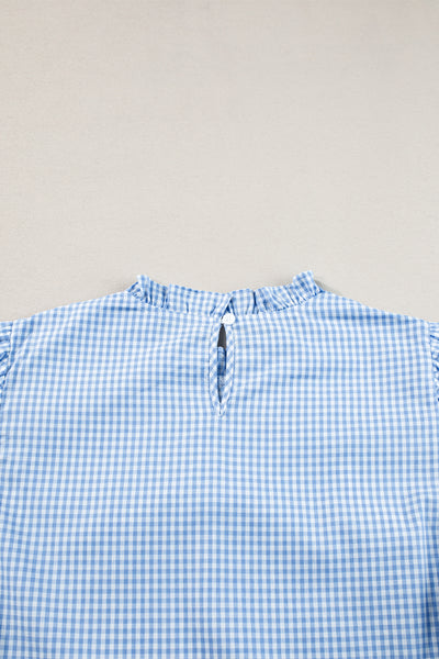 Embroidered Meadow Gingham Blouse