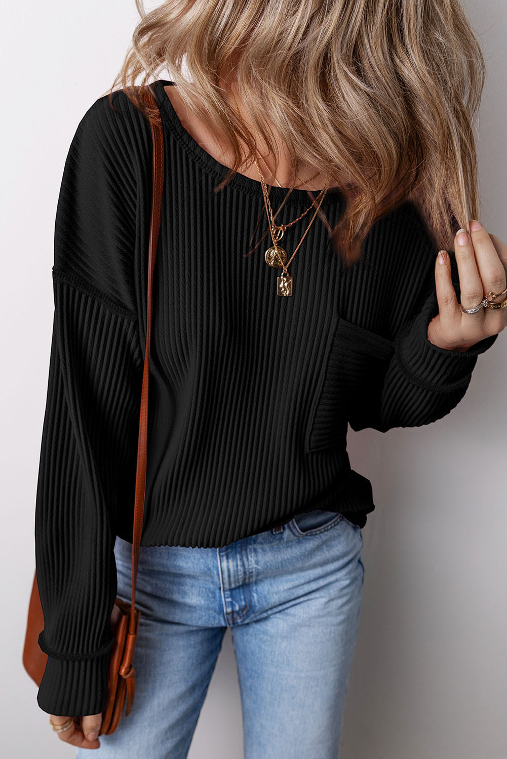 Urban Texture Waffle Knit Top