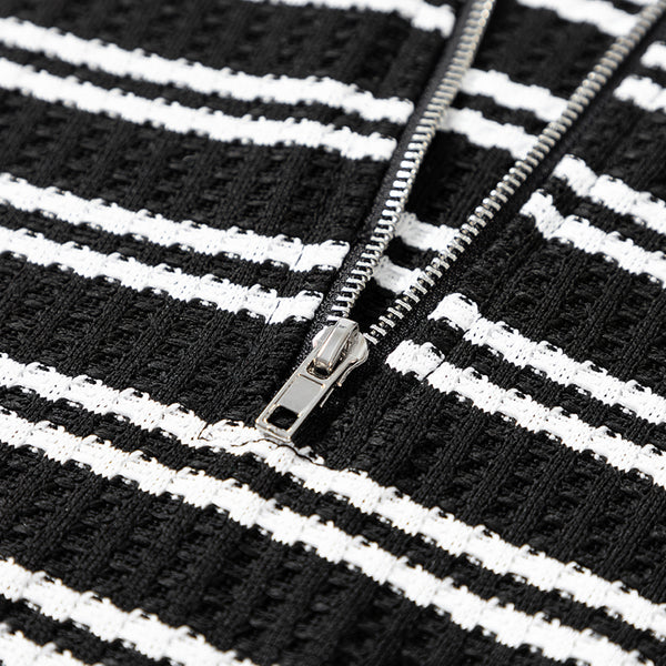 Midnight Stripe Half-Zip Pullover