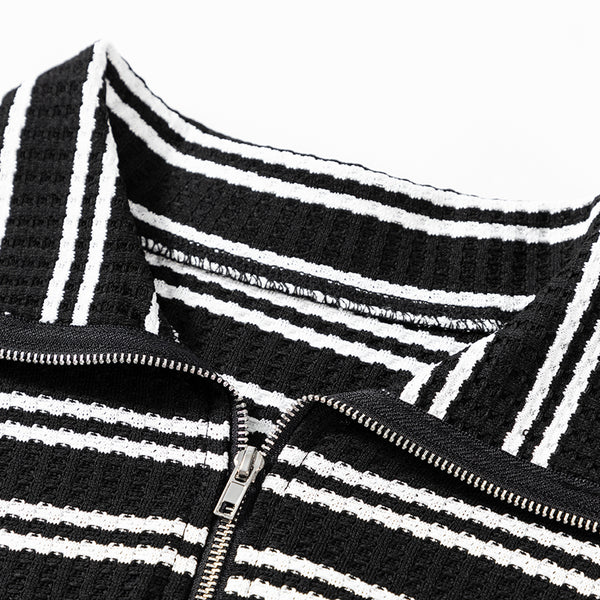 Midnight Stripe Half-Zip Pullover