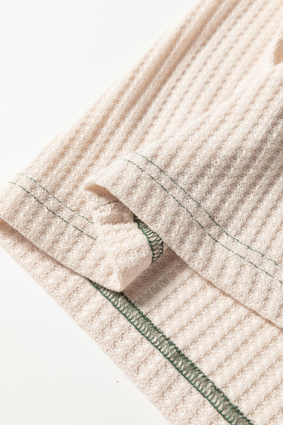 Evergreen Breeze Waffle Knit Top