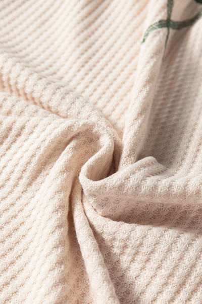 Evergreen Breeze Waffle Knit Top