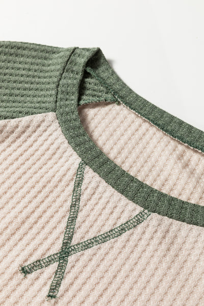 Evergreen Breeze Waffle Knit Top