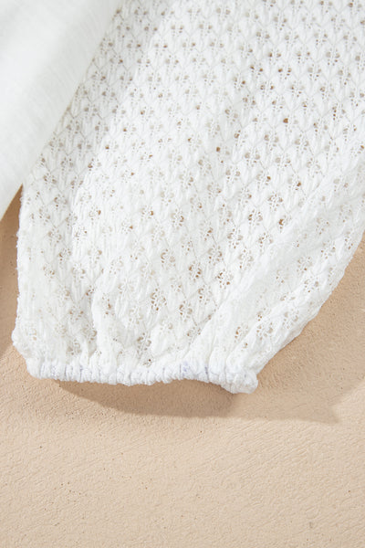 White Breeze Eyelet Top