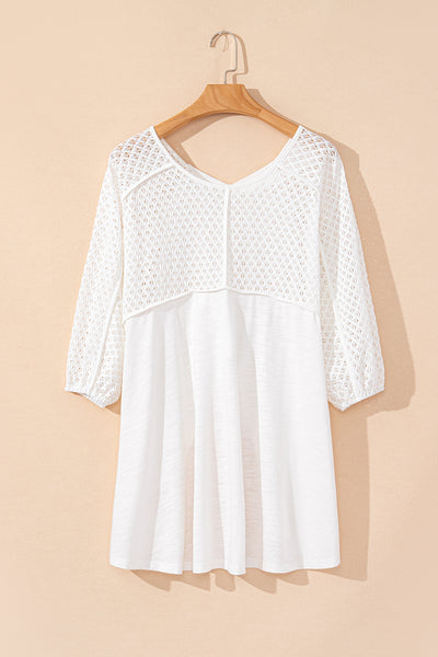 White Breeze Eyelet Top