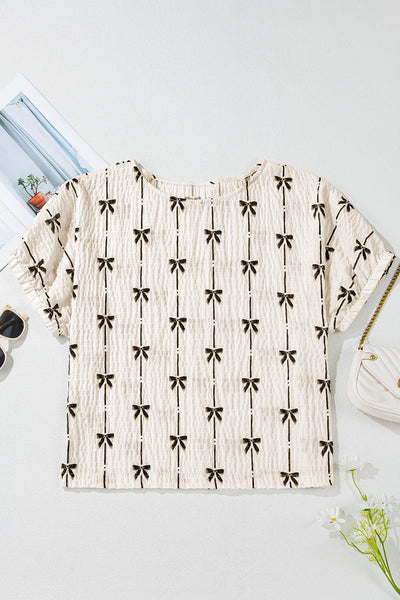 Bow Bliss Crinkle Top