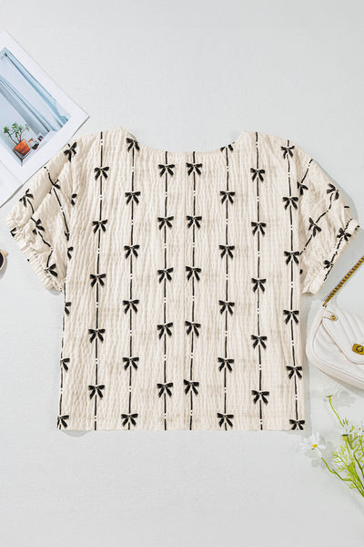 Bow Bliss Crinkle Top