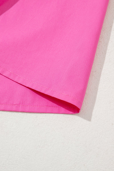 Hot Pink Scallop Flutter Top