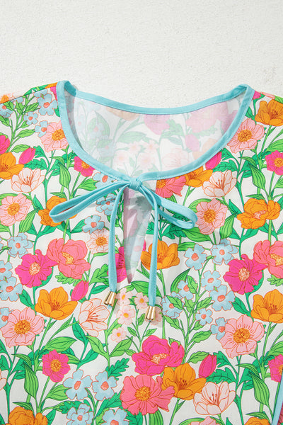 Meadow Glow Tie-Front Blouse