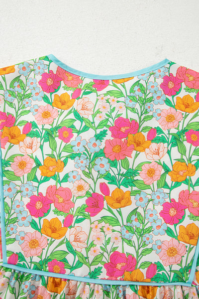 Meadow Glow Tie-Front Blouse