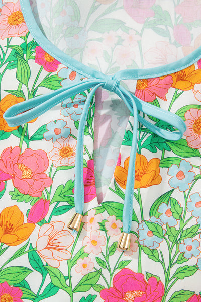 Meadow Glow Tie-Front Blouse
