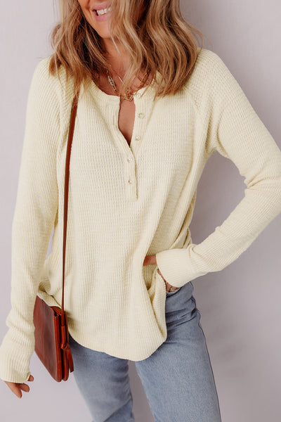 Buttercream Henley Top