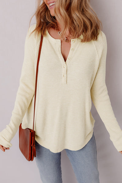 Buttercream Henley Top